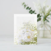Daisies in Love-Editable Wedding Bouquet Aankondigingskaart (Staand voorkant)