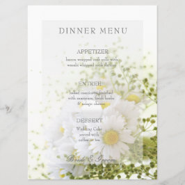 Daisies in Love-Editable Wedding Bouquet menu