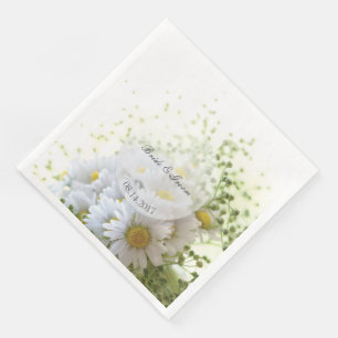 Daisies in Love-Editable Wedding Bouquet Servetten