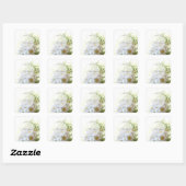 Daisies in Love-Editable Wedding Bouquet Vierkante Sticker (Vel)