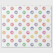 Daisies in poka Dots Cadeaupapier (Vlak)