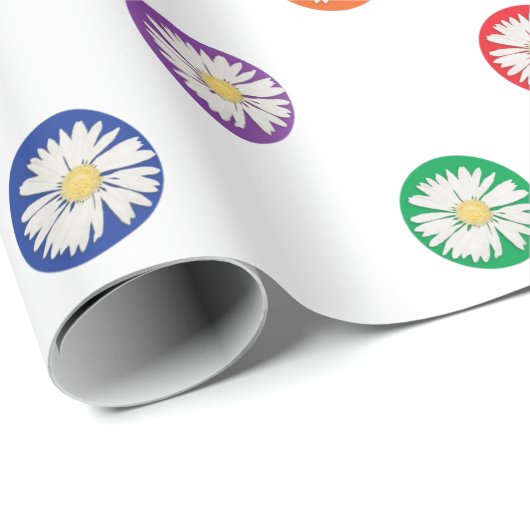 Daisies in poka Dots Cadeaupapier (Rol Hoek)