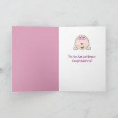 daisies in sneaker voor nieuwe kleindochter kaart (Binnen)