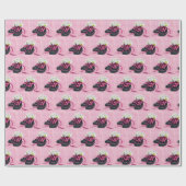 Daisies in Sneakers op Gingham Cadeaupapier (Vlak)