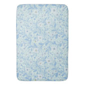 Daisies in white and blue on sea glass badmat (Voorkant Verticaal)