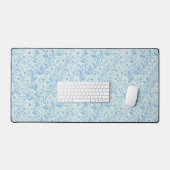 Daisies in white and blue on sea glass bureaumat (Keyboard & Muis)