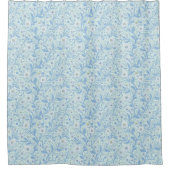 Daisies in white and blue on sea glass douchegordijn (Voorkant)