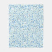 Daisies in white and blue on sea glass fleece deken (Voorkant)