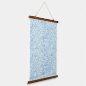 Daisies in white and blue on sea glass hangend wandkleed (Gebogen)