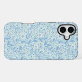 Daisies in white and blue on sea glass iPhone hoesje (Achterkant horizontaal)