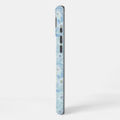 Daisies in white and blue on sea glass iPhone hoesje (Linkerkant)