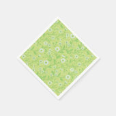 Daisies in white and green on honey dew green servet (Hoek)