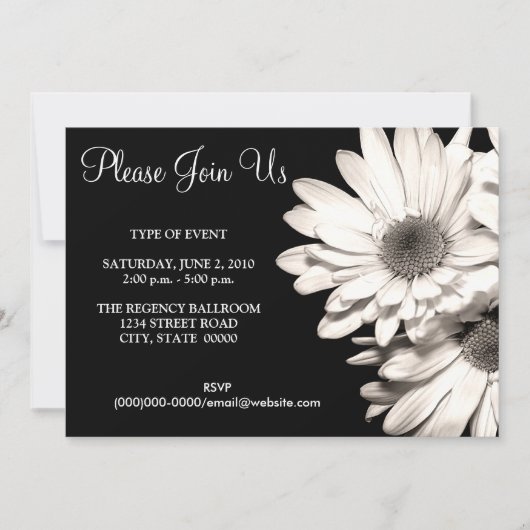 Daisies Invitations Kaart (Voorkant)
