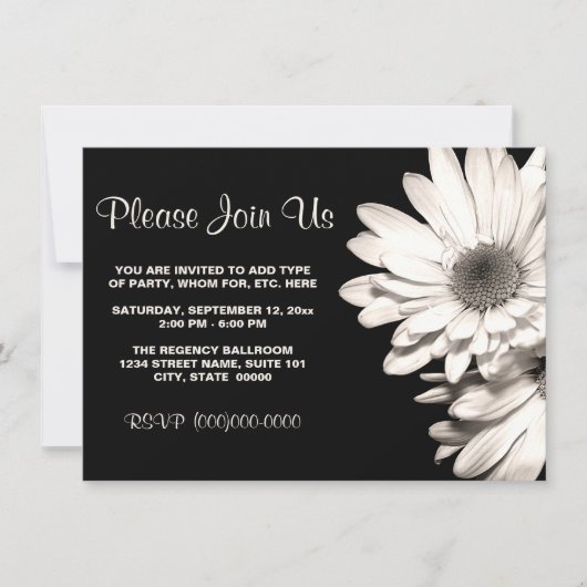 Daisies Invitations Kaart (Voorkant)