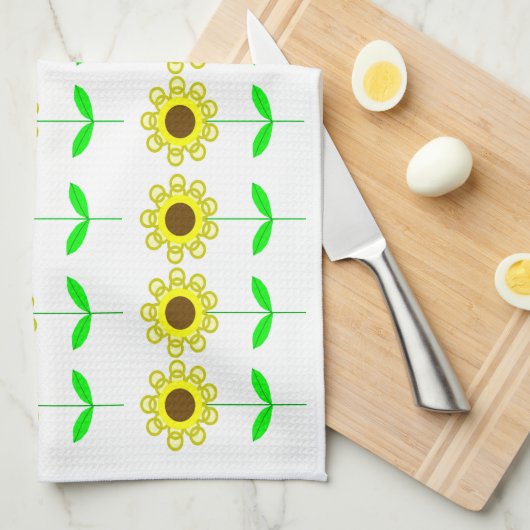 Daisies keukenhanddoek (Quarter Fold)