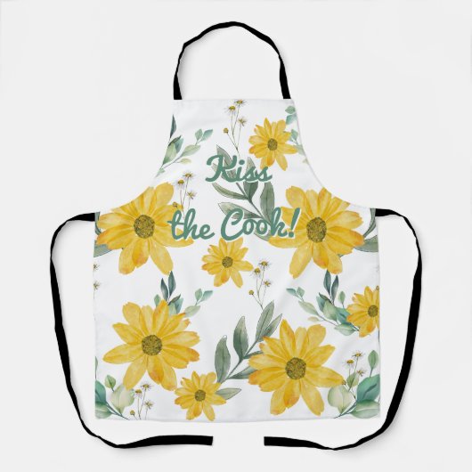 Daisies "Kiss the Cook",  TEKST! Schort (Voorkant)