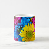 Daisies kleurrijke bloem roze blauw mok (Center)