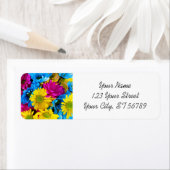 daisies kleurrijke bloemen Return Address Labels (Insitu)
