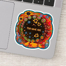 Daisies Kleurrijke uitgesneden Bloemen Inspirativi Sticker