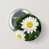 Daisies. knoop ronde button 5,7 cm (Voorkant /achterkant)