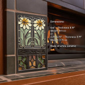 Daisies Liefde Wanddecoratie Art Nouveau  Deco Tegeltje