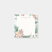 Daisies Lilies Moderne Waterverf Gepersonaliseerde Post-it® Notes (Voorkant)
