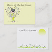 Daisies Lunch Box Love note - Contactkaartje (Voorkant / Achterkant)