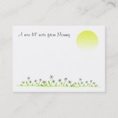 Daisies Lunch Box Love note - Contactkaartje (Achterkant)