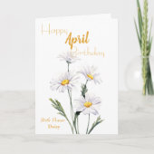 Daisies March Birth Flower Kaart (Voorkant)