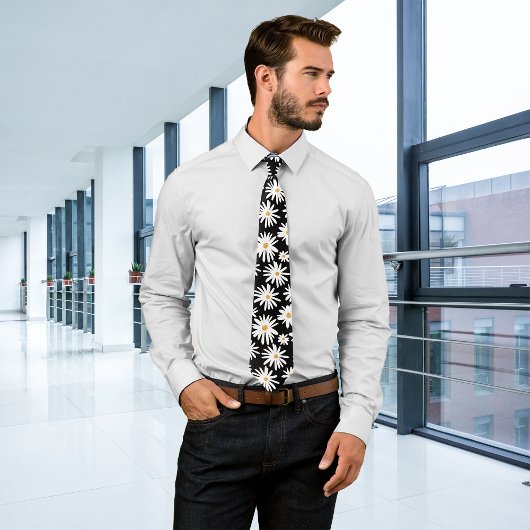 Daisies MaroonPersonaliseer Initiaal Stropdas