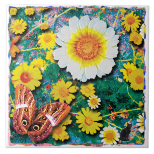 Daisies May Ceramic Tegel Tegeltje
