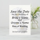 Daisies met achtergrondverlichting save the date (Staand voorkant)