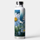 Daisies met Dew Drops Gepersonaliseerd Waterfles (Rechts)