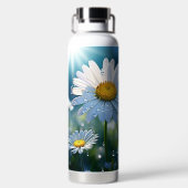 Daisies met Dew Drops Gepersonaliseerd Waterfles (Achterkant)