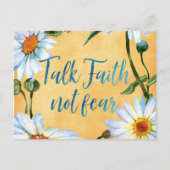 Daisies met geloof Quote Briefkaart (Voorkant)