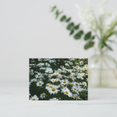 Daisies, mini-fotokaart visitekaartje (Staand voorkant)