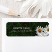 Daisies Modern Design Elegant Return Address Etiket (Insitu)