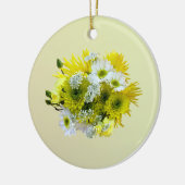 Daisies, Mums en Queen Anne's Lace Bouquet Keramisch Ornament (Links)