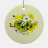 Daisies, Mums en Queen Anne's Lace Bouquet Keramisch Ornament (Achterkant)