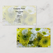 Daisies, Mums en Queen Anne's Lace Bouquet Visitekaartje (Voorkant / Achterkant)