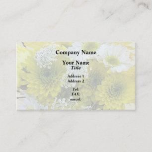 Daisies, Mums en Queen Anne's Lace Bouquet Visitekaartje