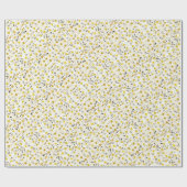 Daisies Natuur Sjabloon Gele Witte Bloemen Cadeaupapier (Vlak)