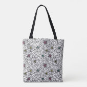 Daisies Neon Pattern Tote Bag (Achterkant)