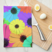 Daisies of Marigolds Kleurrijk Psychedelisch Patro Theedoek (Quarter Fold)