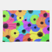 Daisies of Marigolds Kleurrijk Psychedelisch Patro Theedoek (Horizontaal)