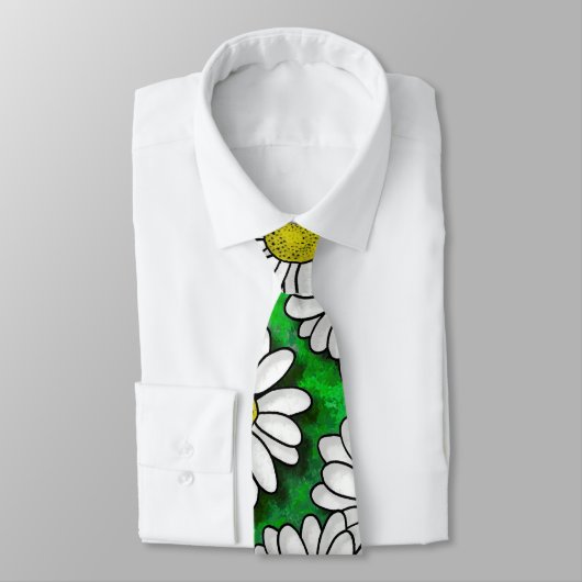 Daisies Oil Painting Stropdas (Gebonden)