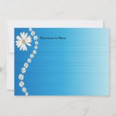 Daisies on Blue Background Vrijgezellenfeest nodig Kaart (Achterkant)