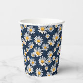 Daisies on Blue Denim Birthday Party Papieren Bekers (Achterkant)