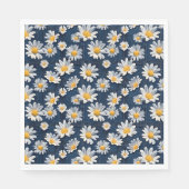 Daisies on Blue Denim Birthday  Servet (Voorkant)