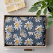 Daisies on Blue Denim Birthday Tissuepapier (Geschenk)